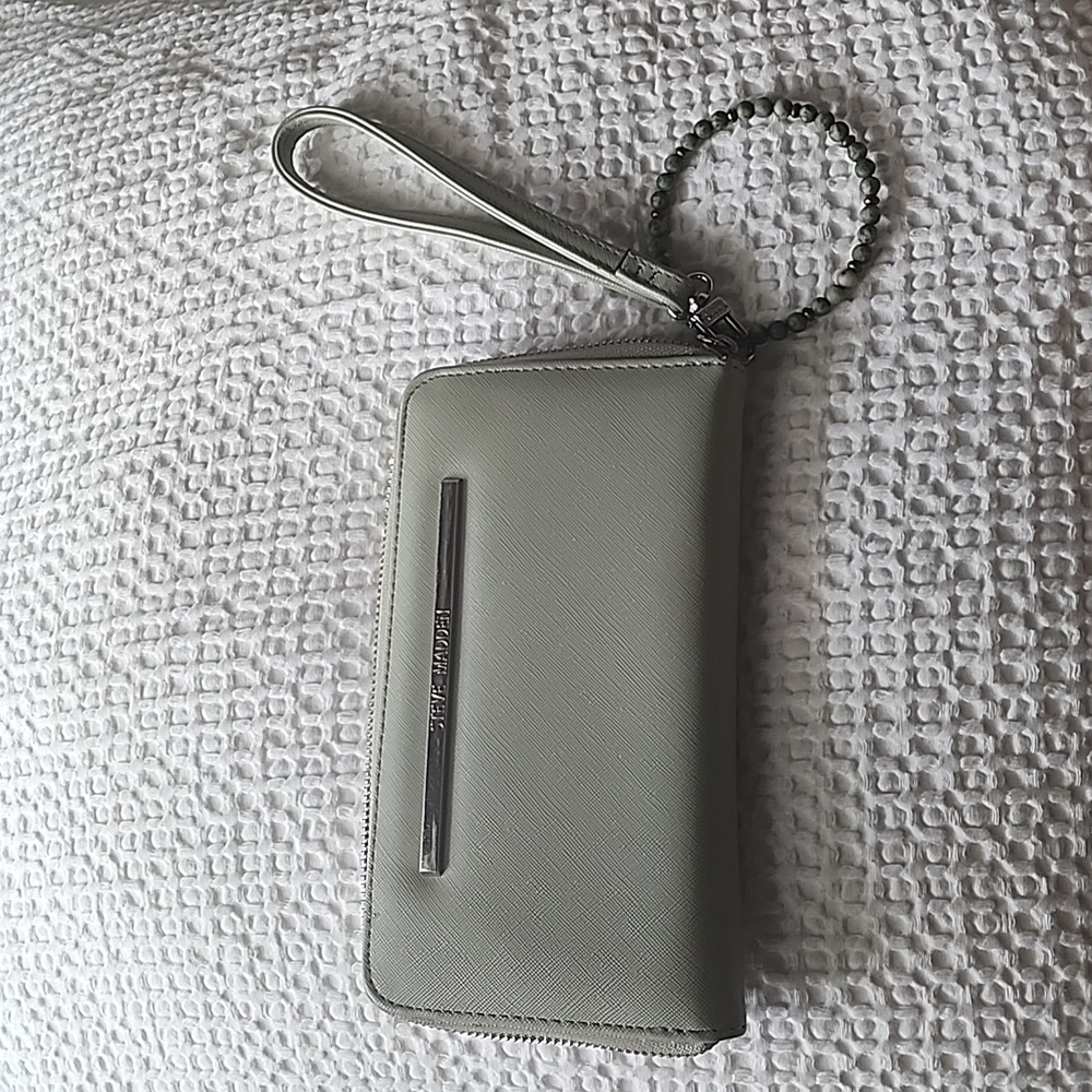 Steve Maden Sage Green Clutch Wristlet Wallet